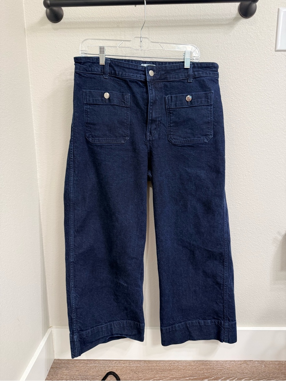 H&M Dark Blue Wide-Leg Jeans